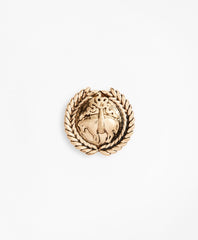 Brooks Brothers Men Gold-Tone Laurel Crest Lapel Pin