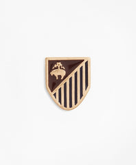Brooks Brothers Men Gold-Tone Shield Lapel Pin