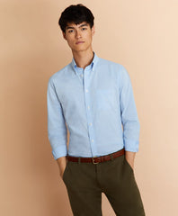 Brooks Brothers Men Performance Series Glen Plaid Poplin Shirt