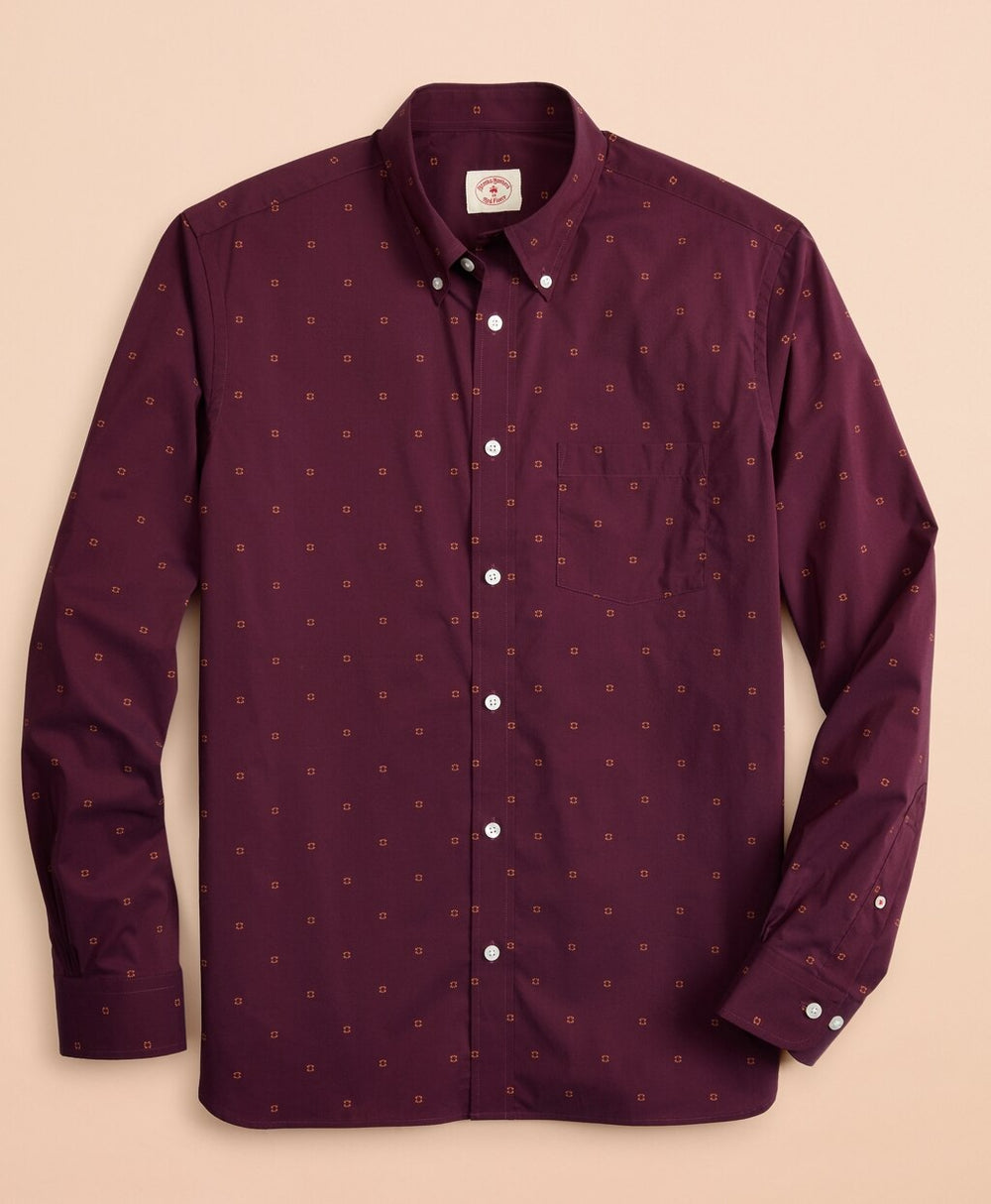 Brooks Brothers Men Performance Series Geometric Print Poplin Shirt