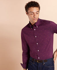 Brooks Brothers Men Performance Series Geometric Print Poplin Shirt