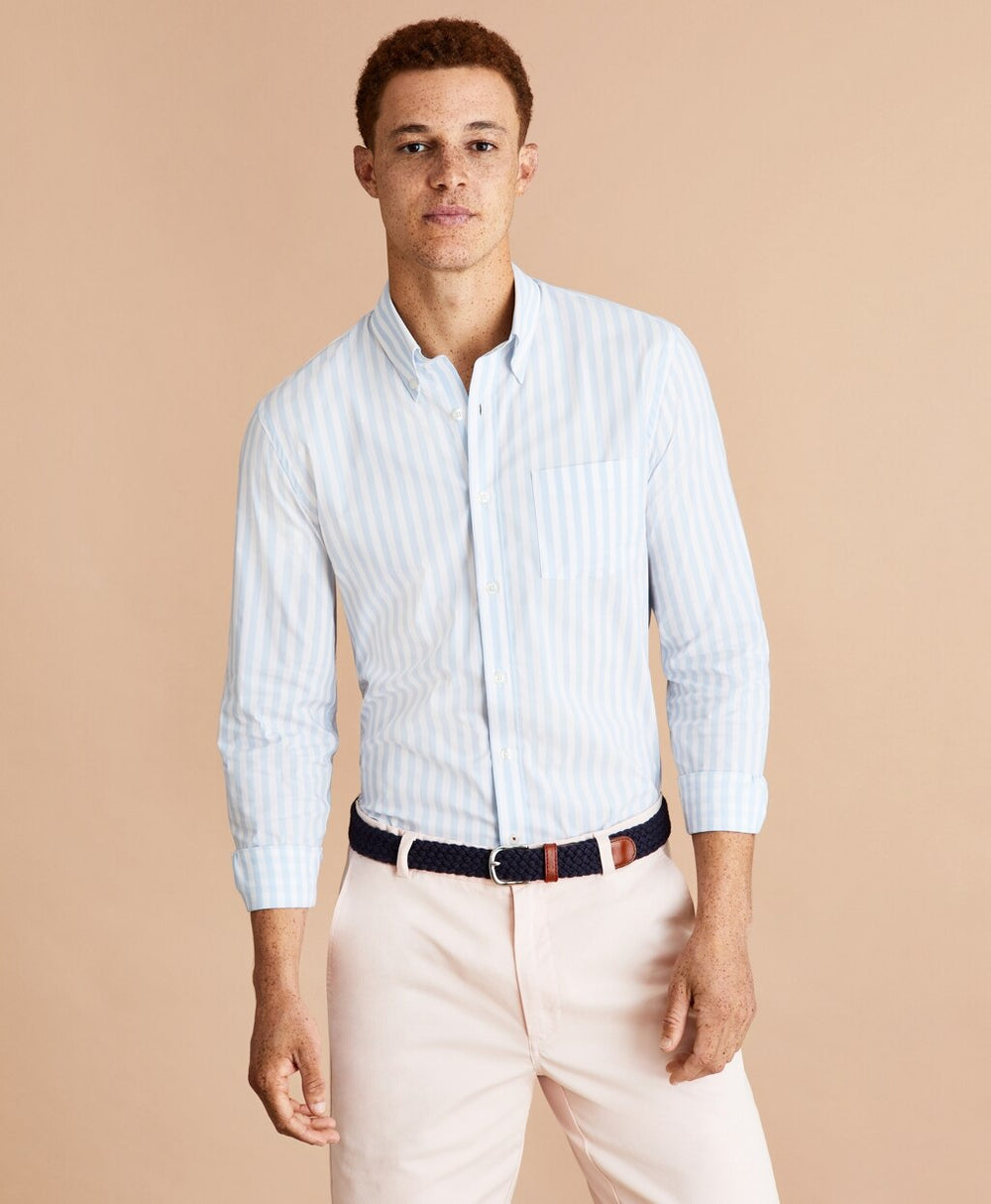 Brooks Brothers Men Performance Series Striped Poplin Shirt