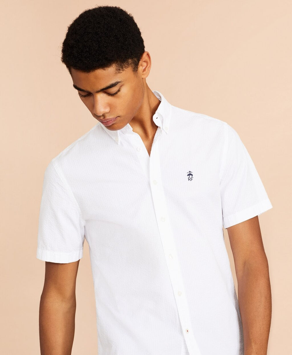 Brooks Brothers Men Seersucker Short-Sleeve Shirt