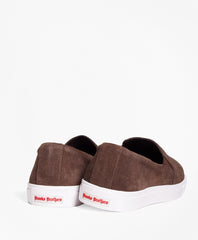 Brooks Brothers Men Suede Slip-On Sneakers