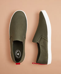 Brooks Brothers Men Canvas Slip-On Sneakers