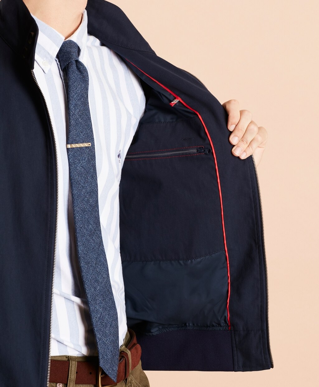 Brooks Brothers Men Water-Resistant Harrington Jacket