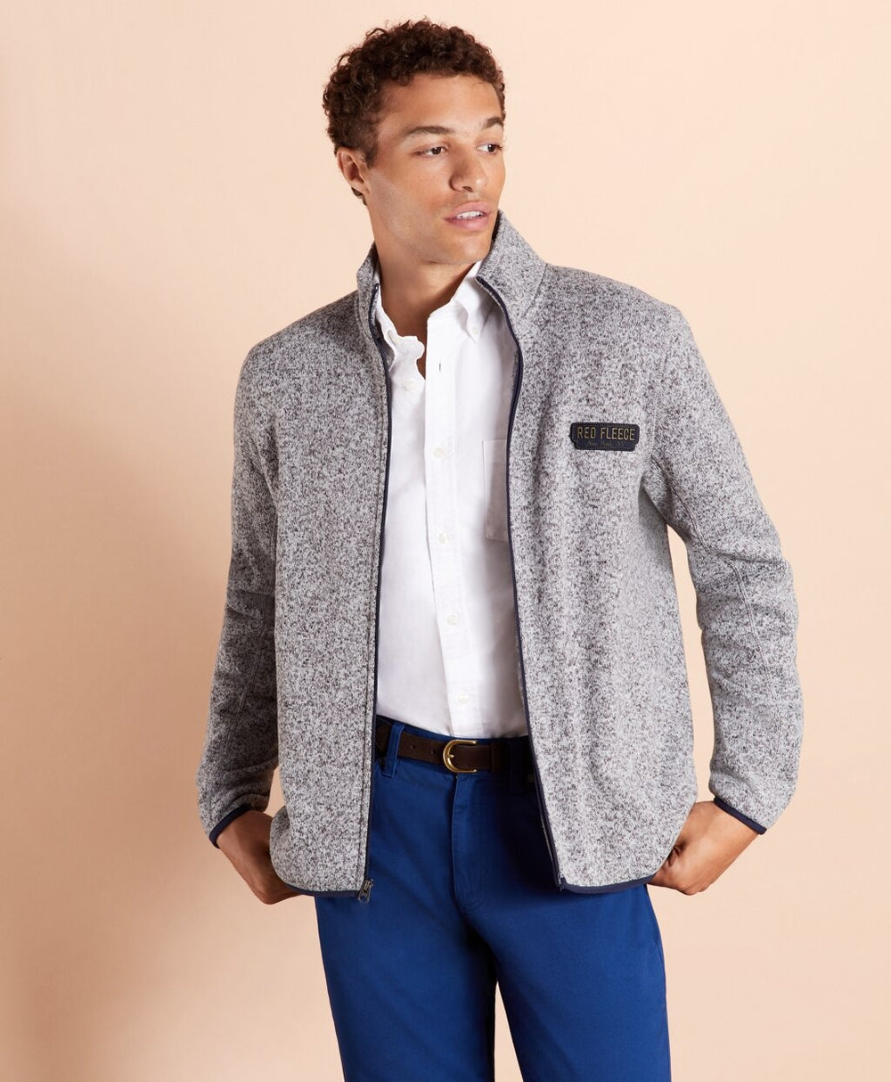 Brooks Brothers Men Zip-Up Fleece Sweater Jacket