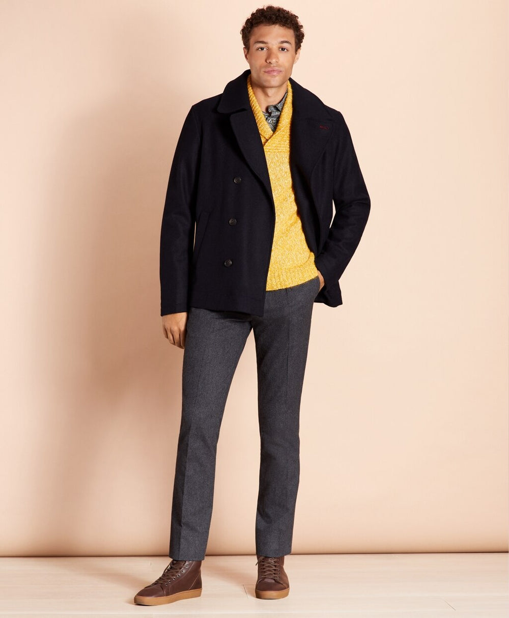 Brooks Brothers Men Wool Peacoat