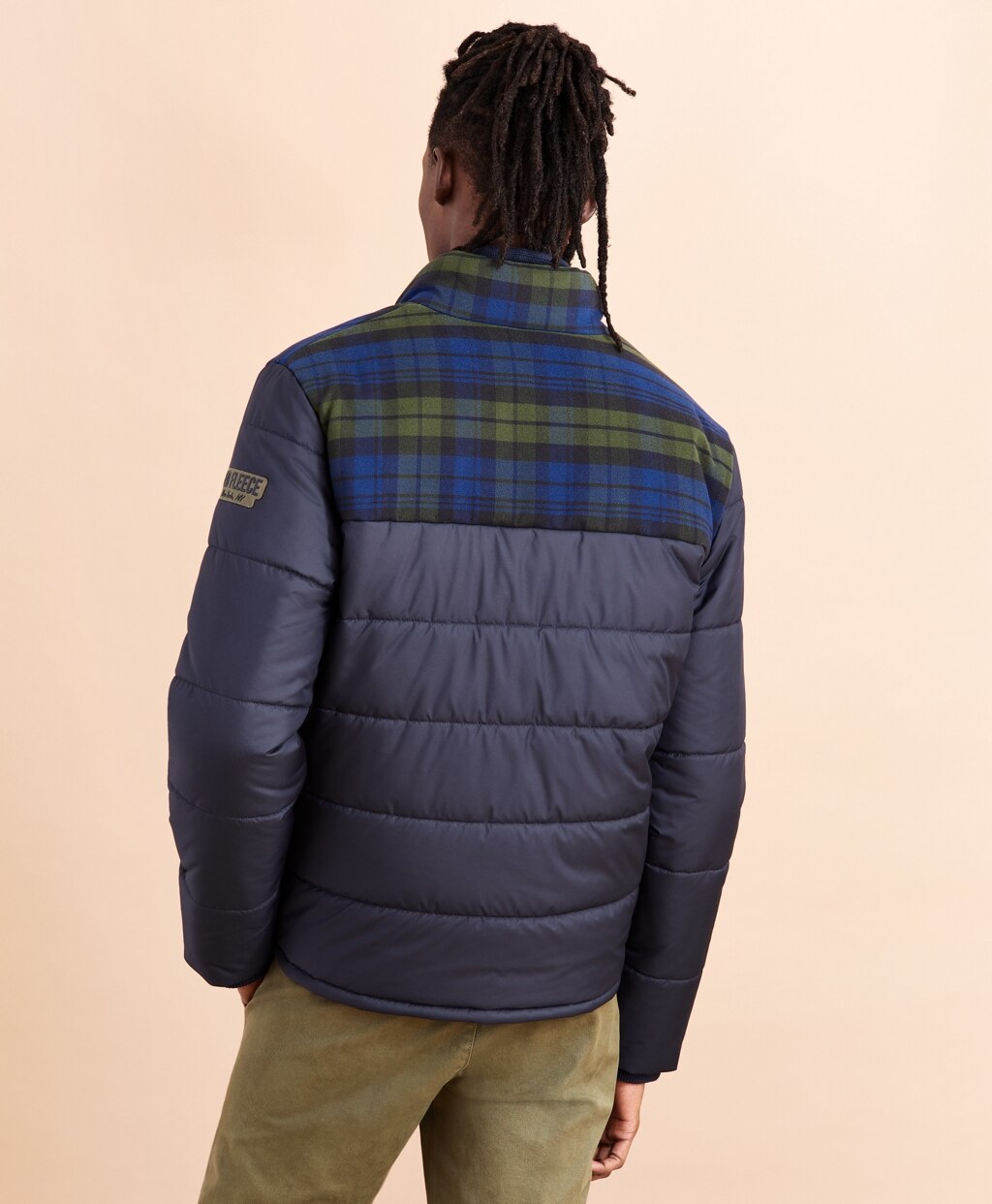 Brooks Brothers Men Color-Block Puffer Jacket