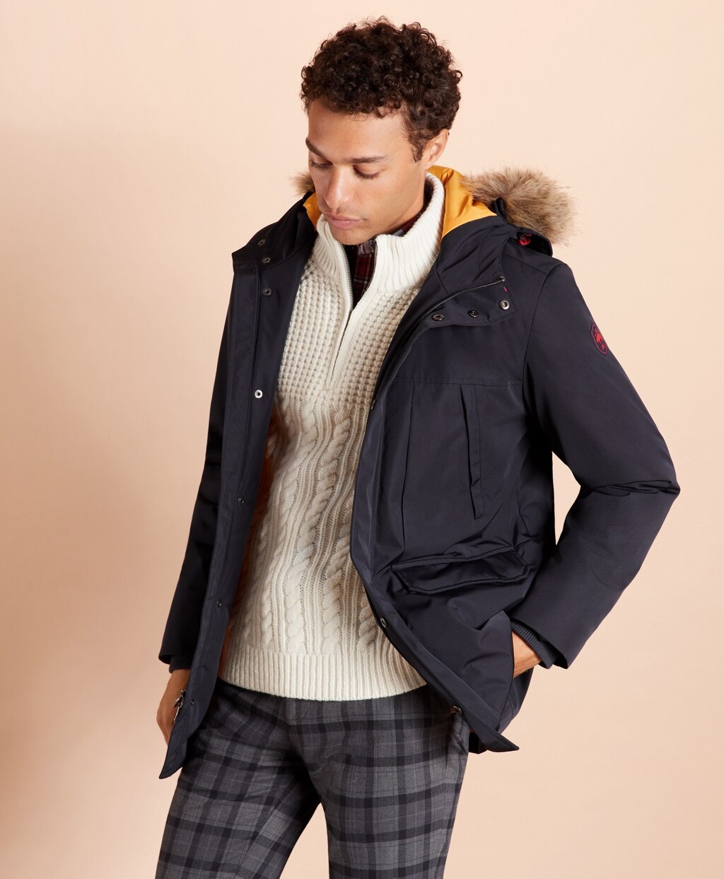 Brooks Brothers Men Water-Resistant Parka