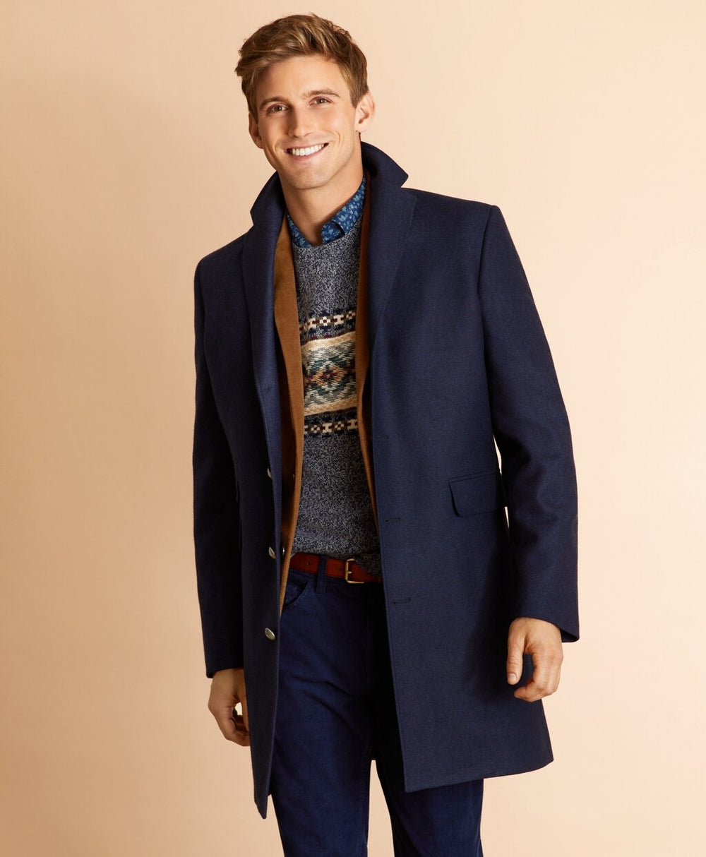 Brooks Brothers Men Wool-Blend Topcoat
