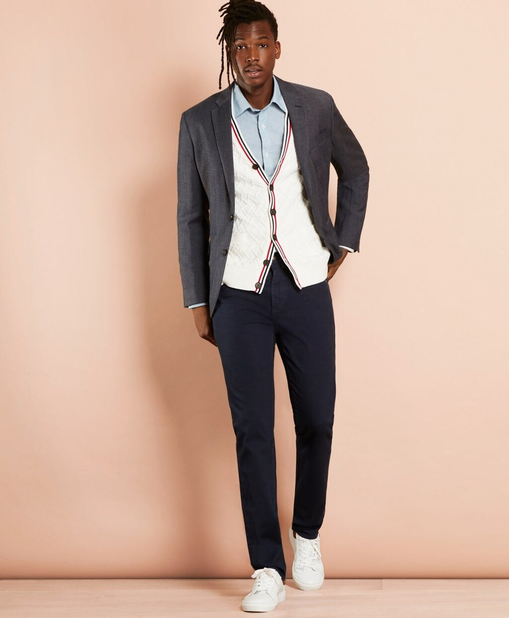 Brooks Brothers Men Linen-Blend Twill Sport Coat