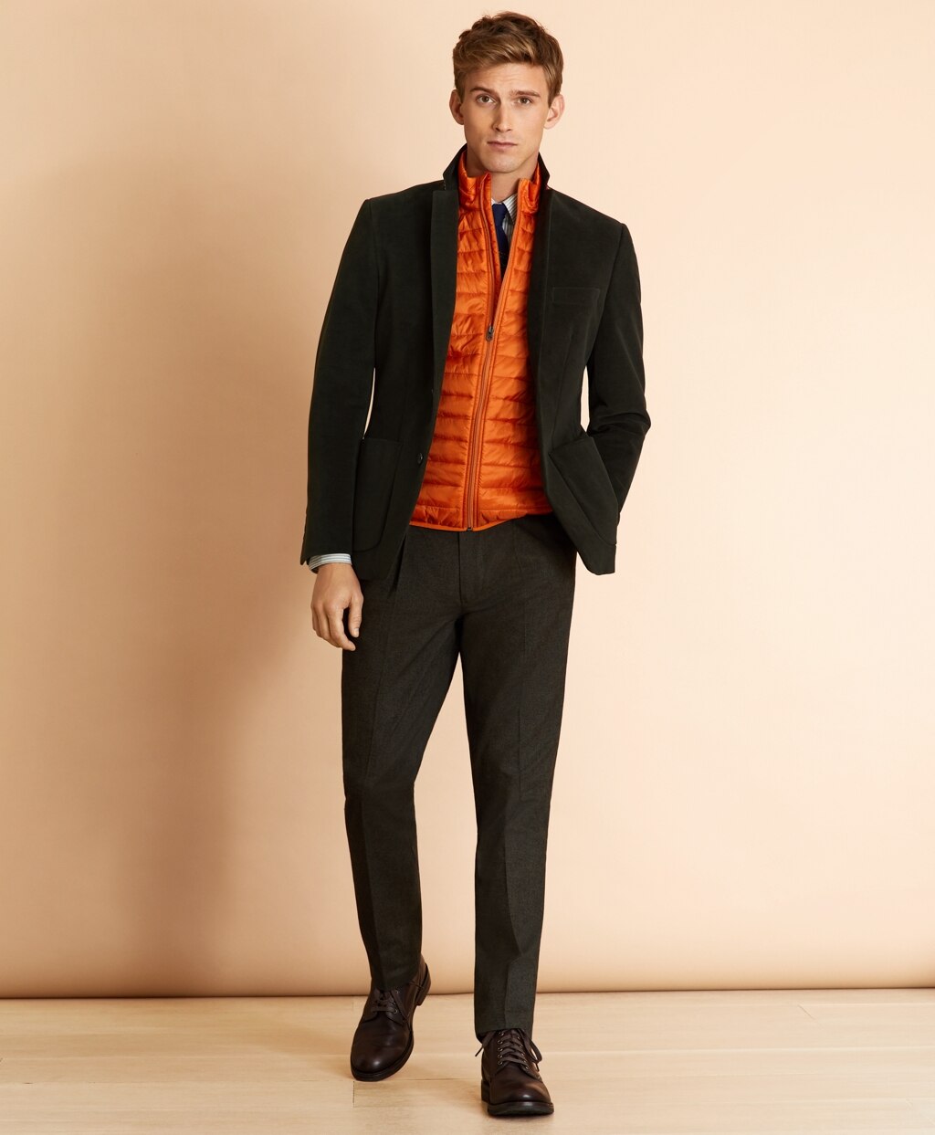 Brooks Brothers Men Moleskin Two-Button Sport Coat