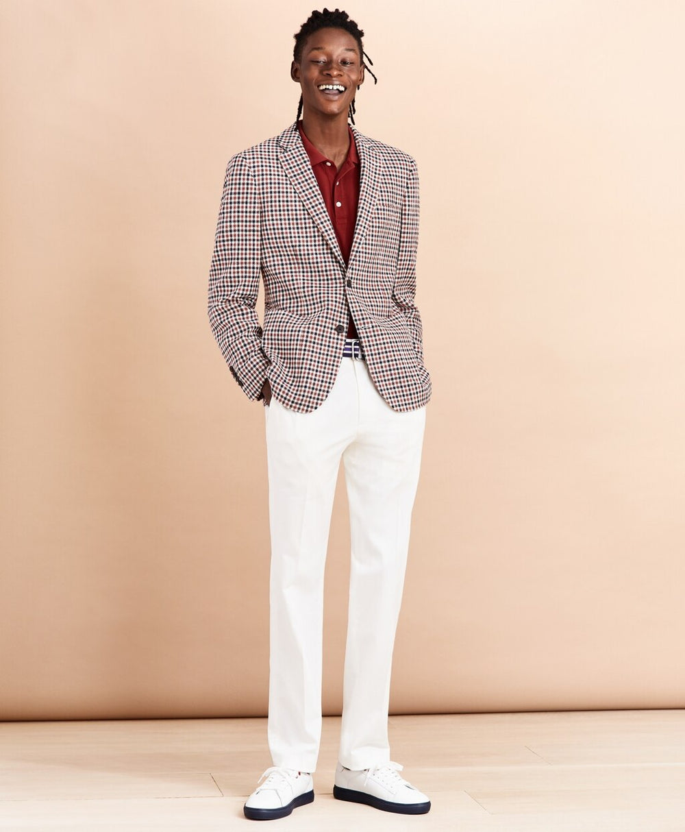 Brooks Brothers Men Two-Button Gingham Sport Coat