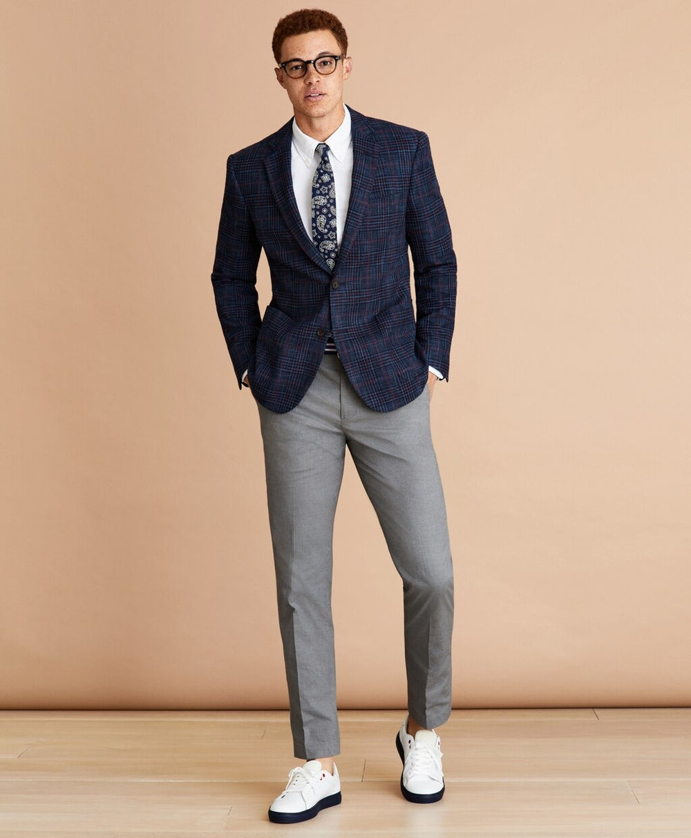 Brooks Brothers Men Wool-Blend Plaid Sport Coat