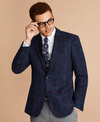 Brooks Brothers Men Wool-Blend Plaid Sport Coat
