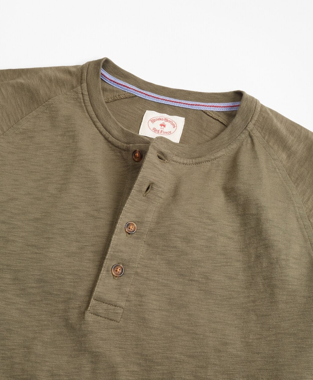 Brooks Brothers Men Slub Cotton Jersey Henley