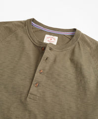 Brooks Brothers Men Slub Cotton Jersey Henley