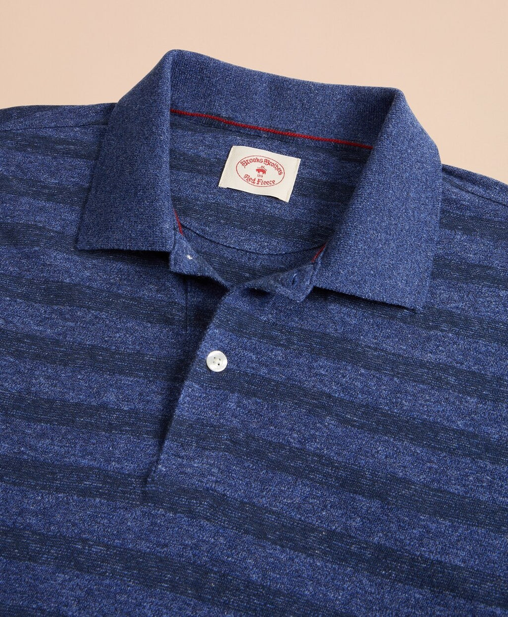 Brooks Brothers Men Striped Slub Cotton Jersey Polo Shirt