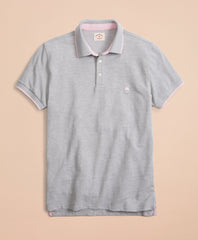 Brooks Brothers Men Tipped Heathered Pique Polo Shirt