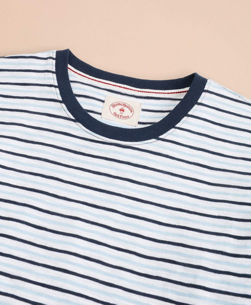 Brooks Brothers Men Alternating-Stripe Slub Cotton Jersey T-Shirt