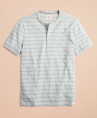 Brooks Brothers Men Striped Cotton Jersey Short-Sleeve Henley