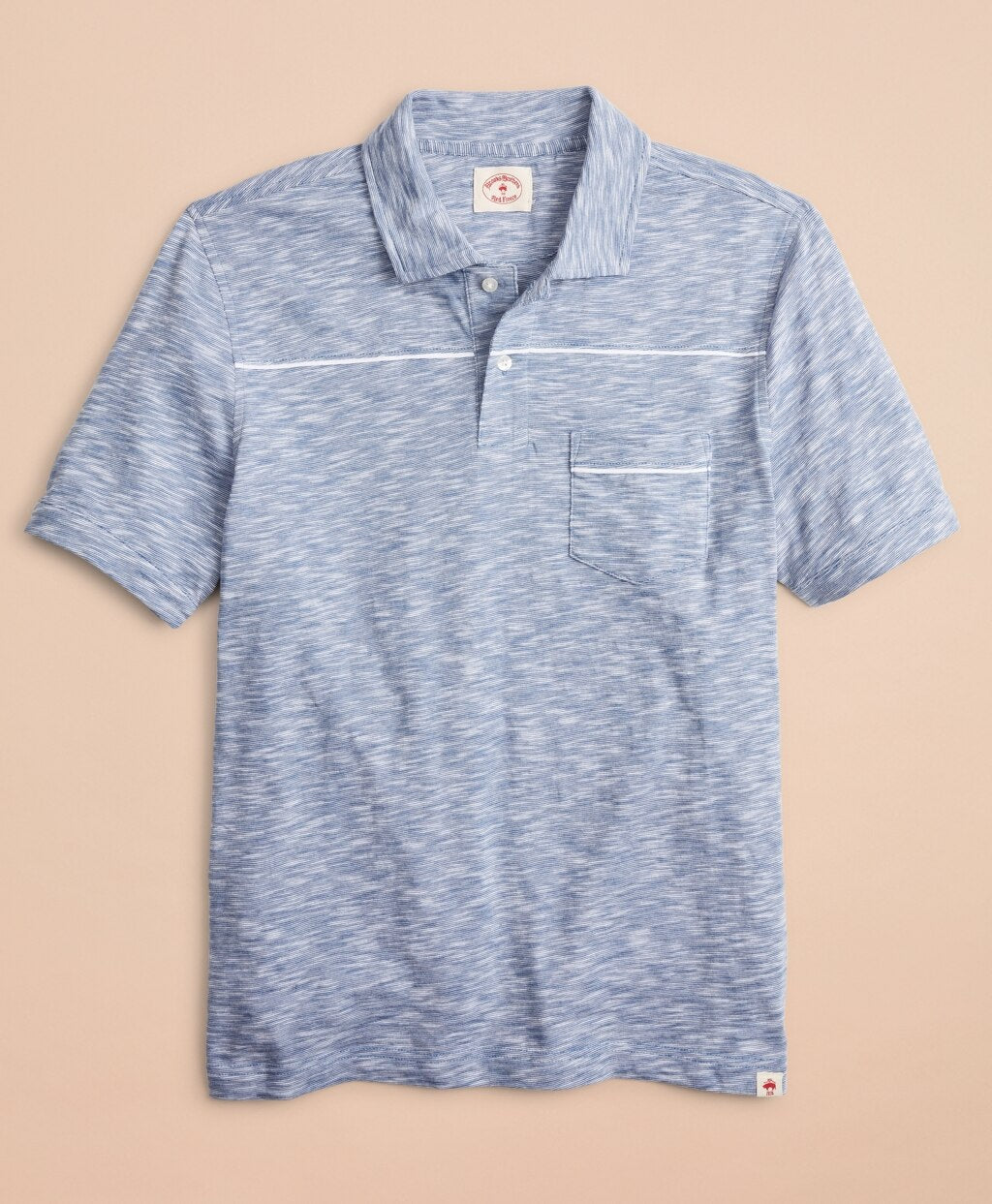 Brooks Brothers Men Accent Stripe Slub Cotton Jersey Polo Shirt