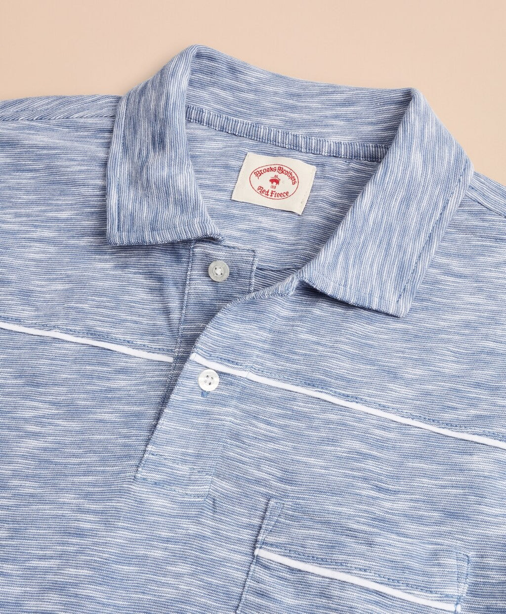 Brooks Brothers Men Accent Stripe Slub Cotton Jersey Polo Shirt