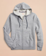 Brooks Brothers Men French Terry Lightweight Zip-Up Hoodie
