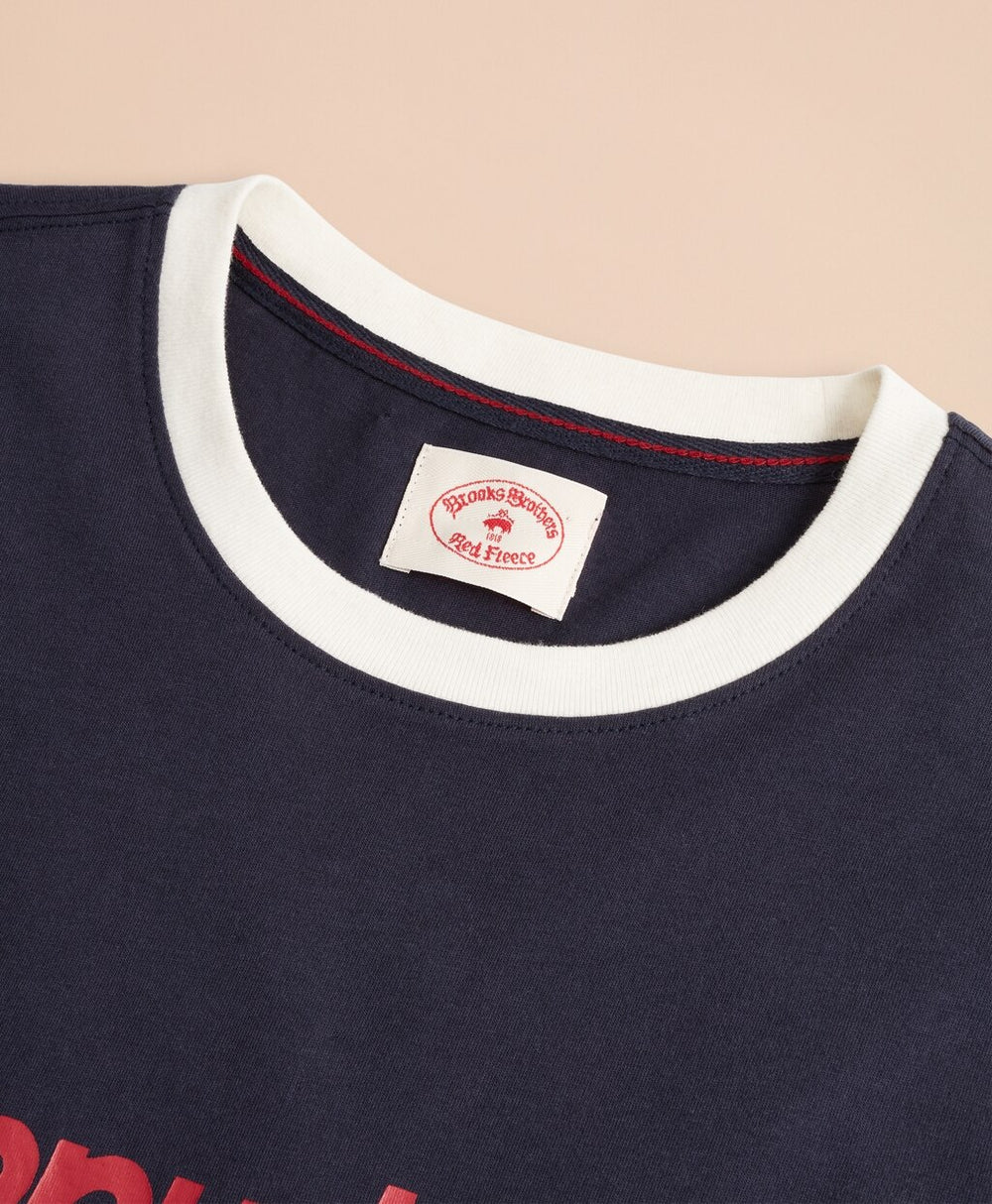 Brooks Brothers Men Happy Hour Graphic Ringer T-Shirt