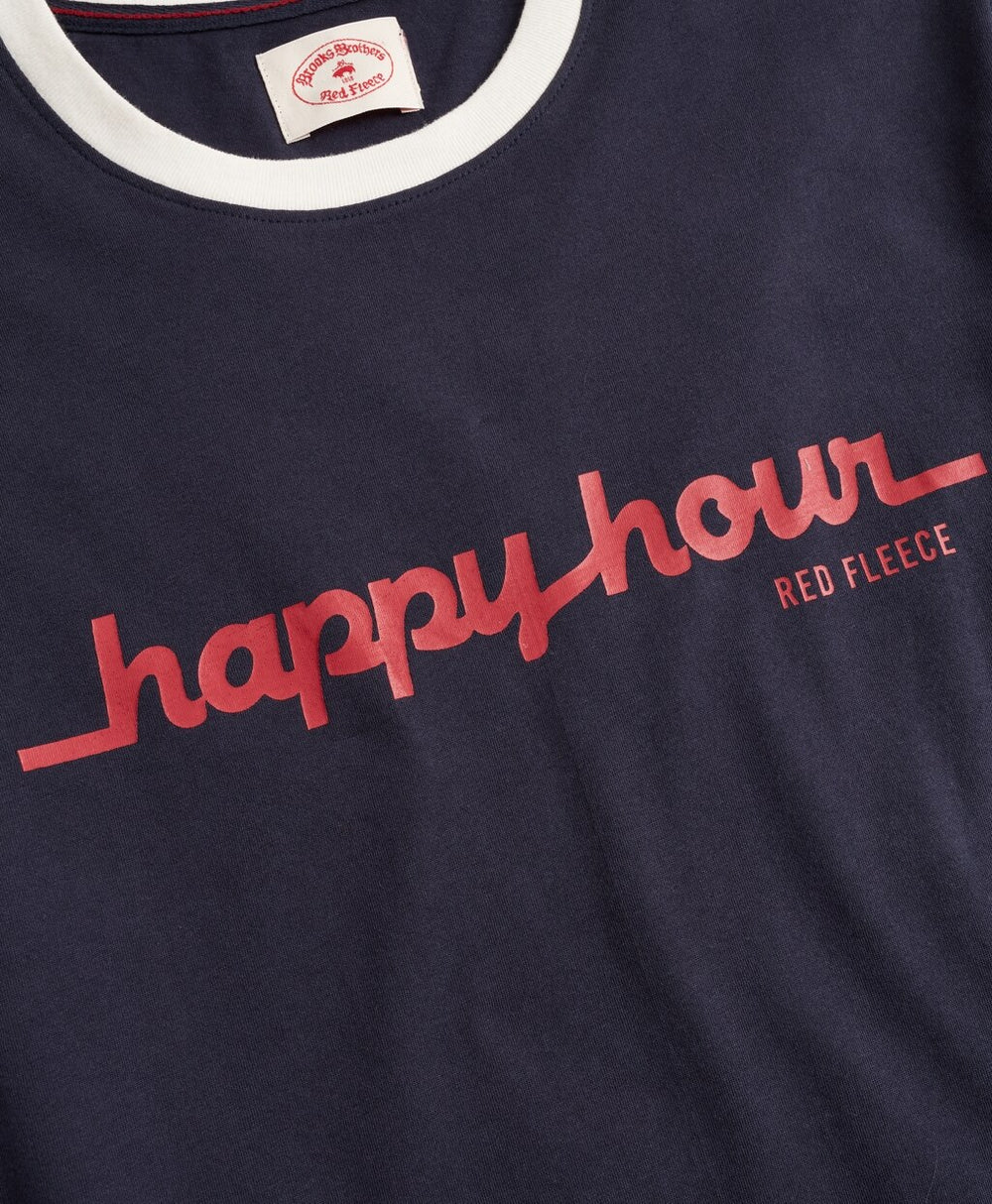 Brooks Brothers Men Happy Hour Graphic Ringer T-Shirt