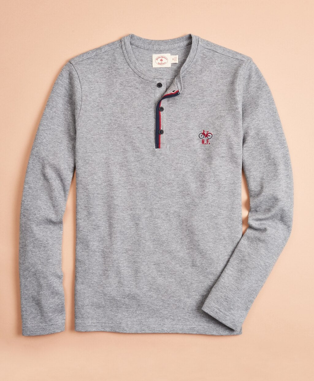 Brooks Brothers Men Double-Knit Jacquard Henley