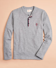 Brooks Brothers Men Double-Knit Jacquard Henley