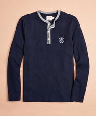 Brooks Brothers Men Double-Knit Jacquard Henley