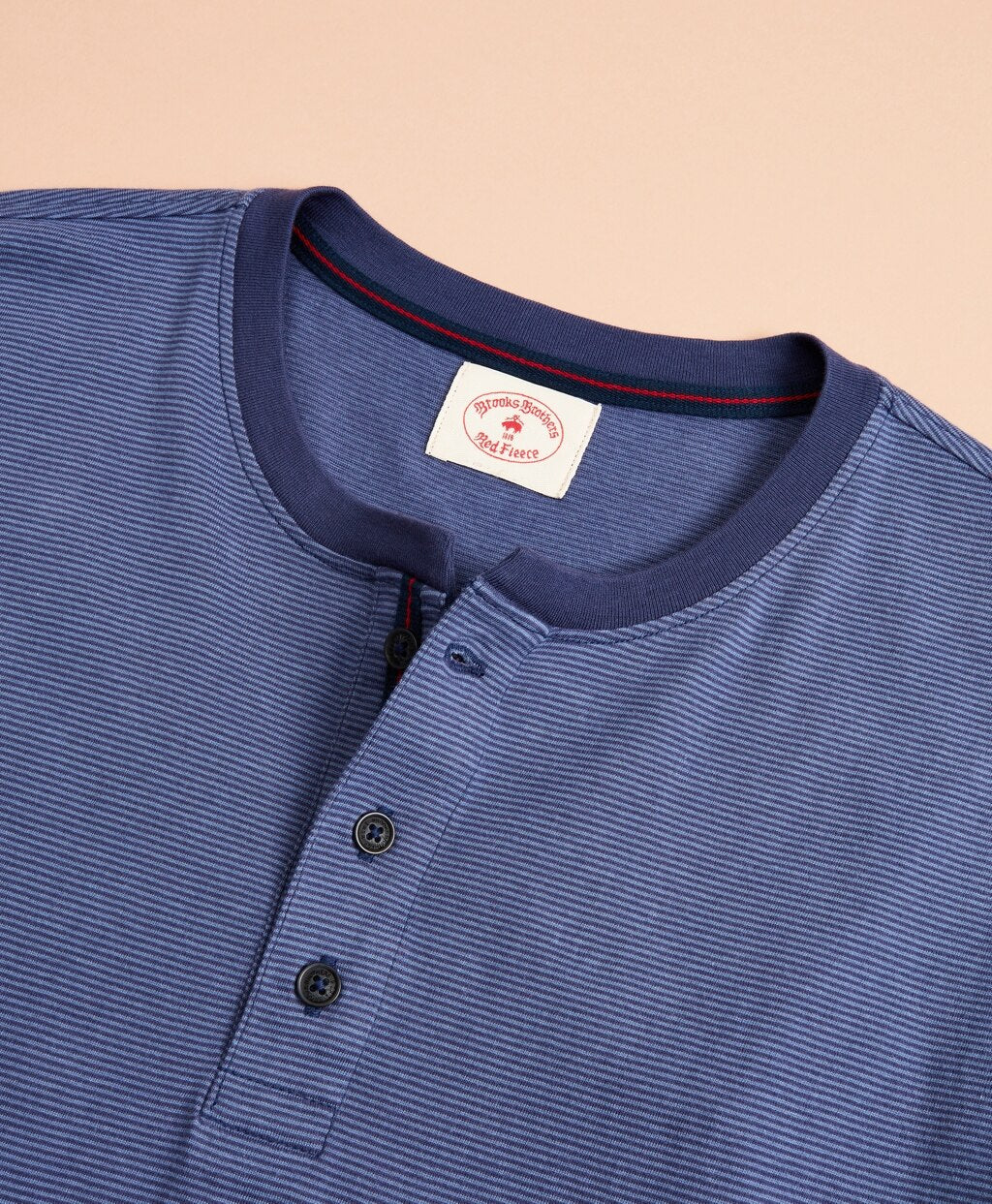 Brooks Brothers Men Striped Jersey Long-Sleeve Henley