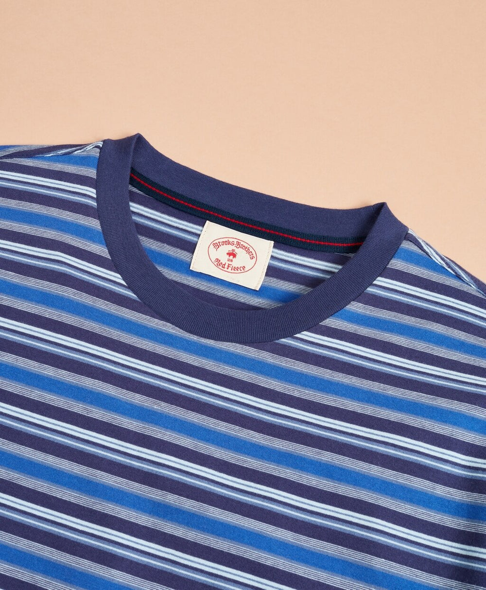 Brooks Brothers Men Multi-Stripe Cotton Jersey T-Shirt
