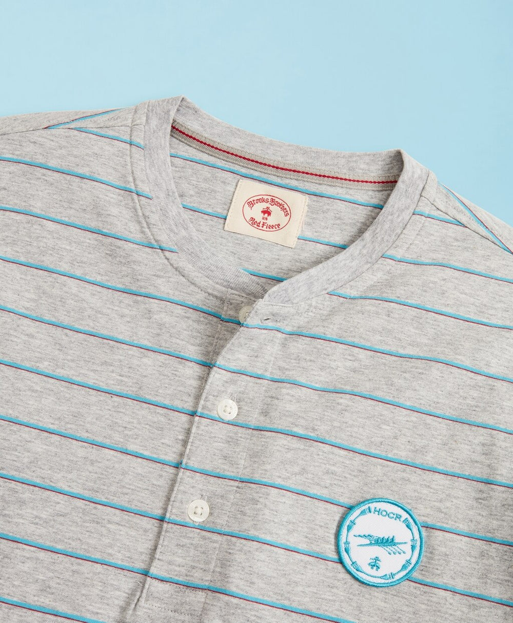 Brooks Brothers Men Head Of The Charles® Regatta Striped Jersey Short-Sleeve Henley