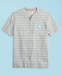 Brooks Brothers Men Head Of The Charles® Regatta Striped Jersey Short-Sleeve Henley