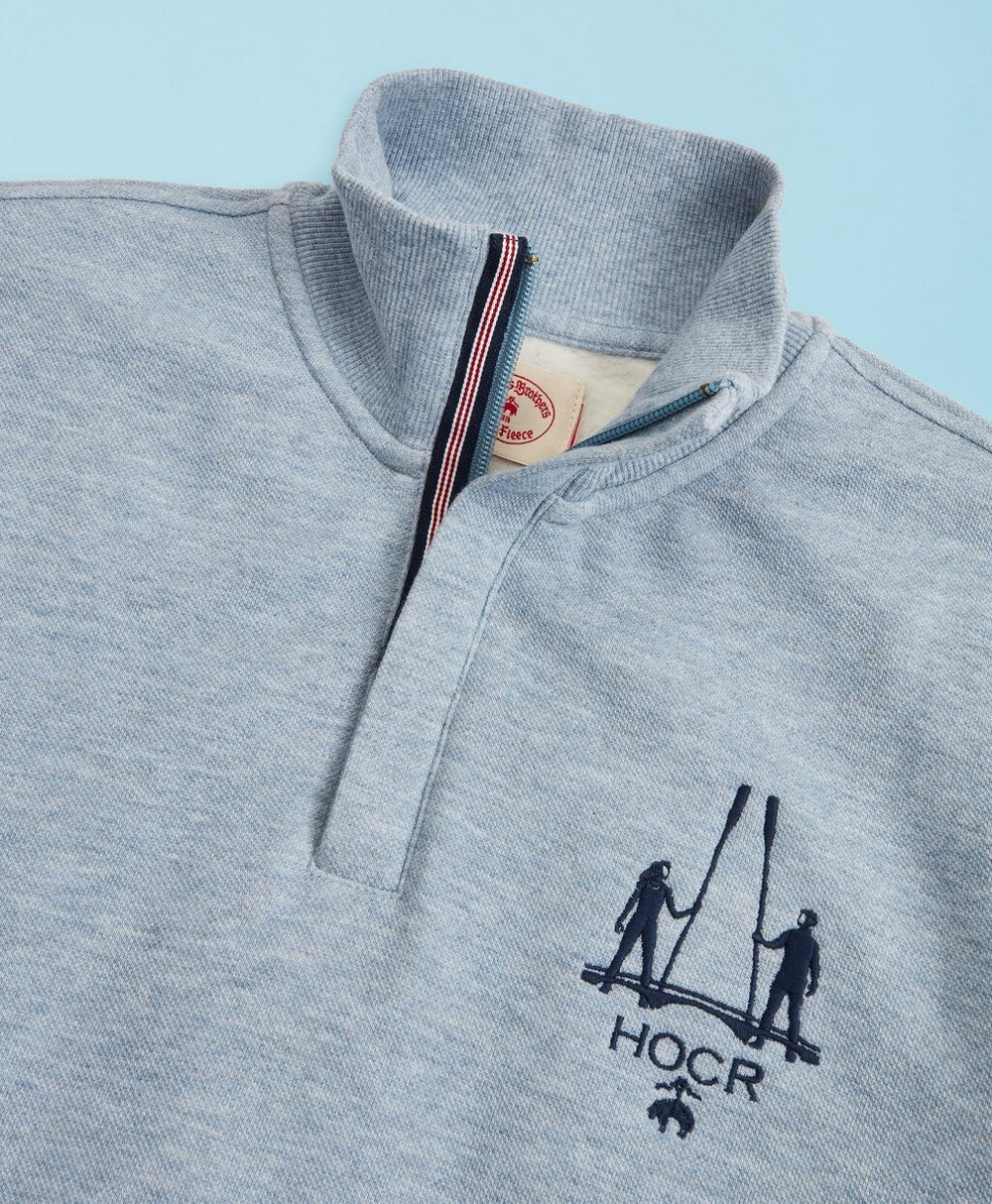 Brooks Brothers Men Head Of The Charles® Regatta Pique Half-Zip Fleece Sweatshirt