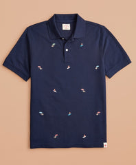 Brooks Brothers Men Embroidered Surfer Pique Polo
