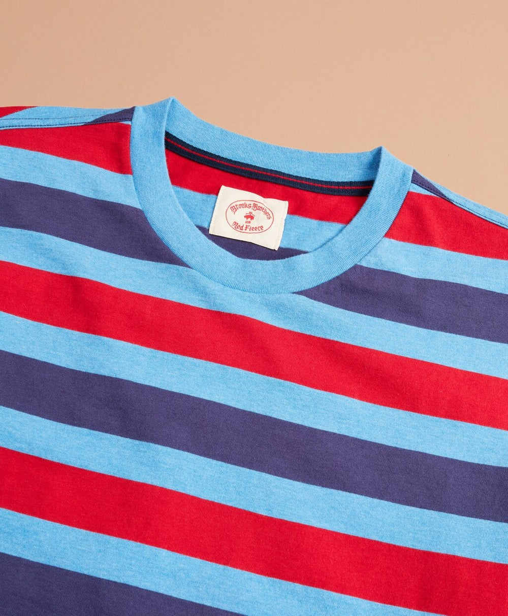 Brooks Brothers Men Striped Cotton T-Shirt