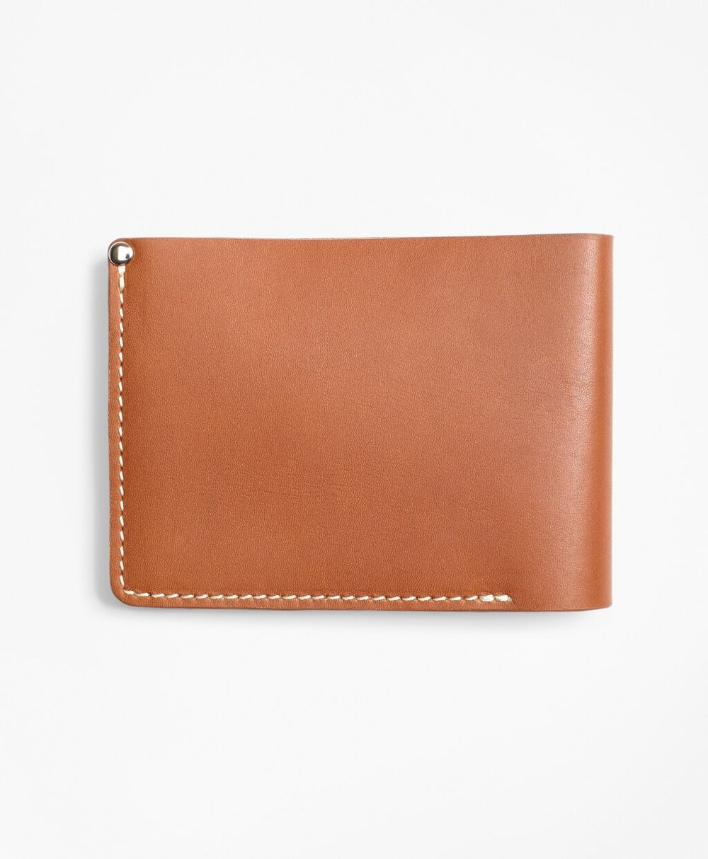 Brooks Brothers Men Cognac Leather Wallet