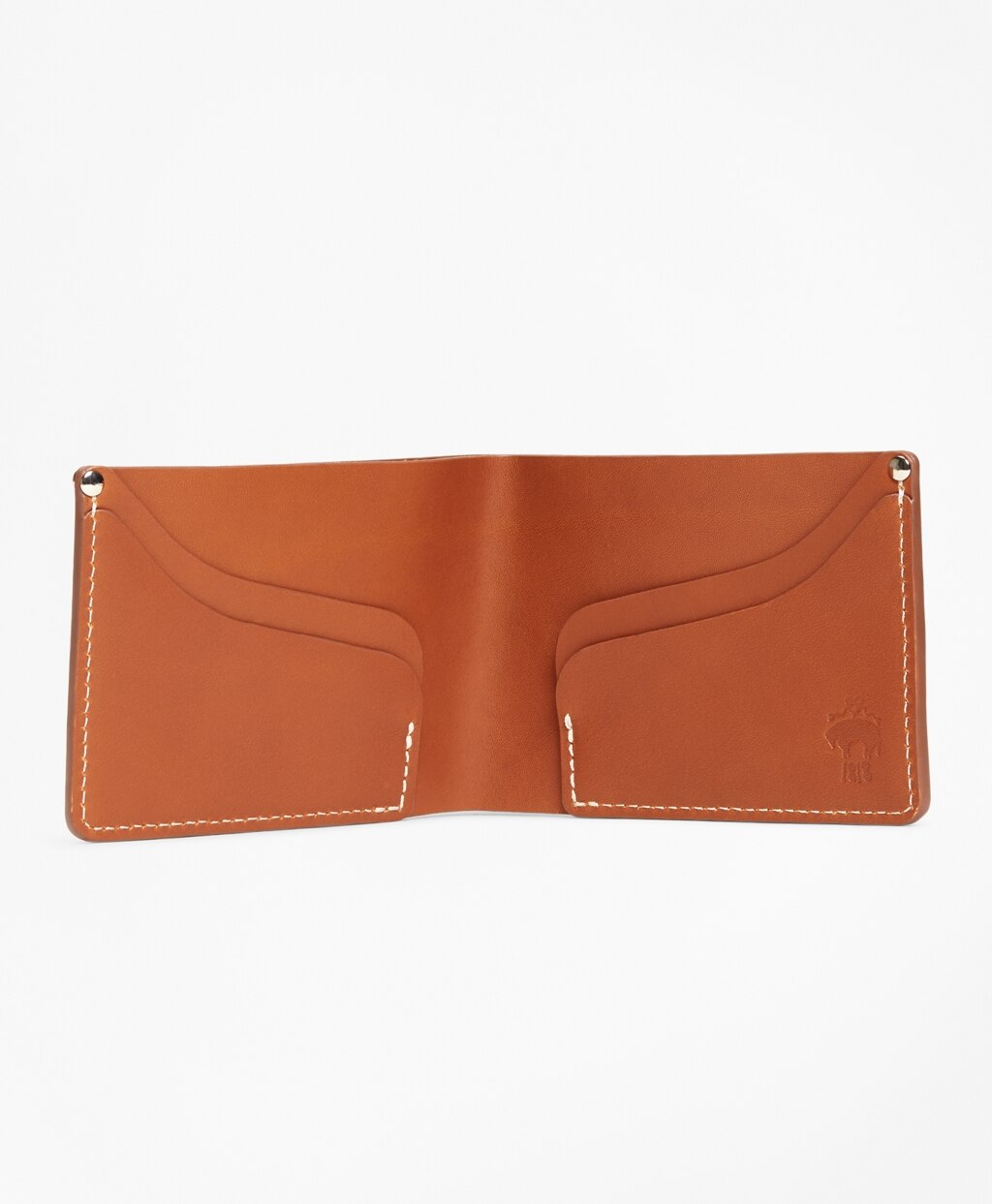 Brooks Brothers Men Cognac Leather Wallet
