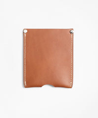 Brooks Brothers Men Cognac Leather Card Case
