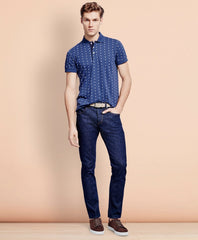 Brooks Brothers Men 116 Slim Stretch Jeans in Indigo Denim