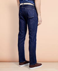 Brooks Brothers Men 116 Slim Stretch Jeans in Indigo Denim