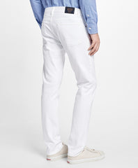 Brooks Brothers Men 116 Slim Fit White Denim Jeans