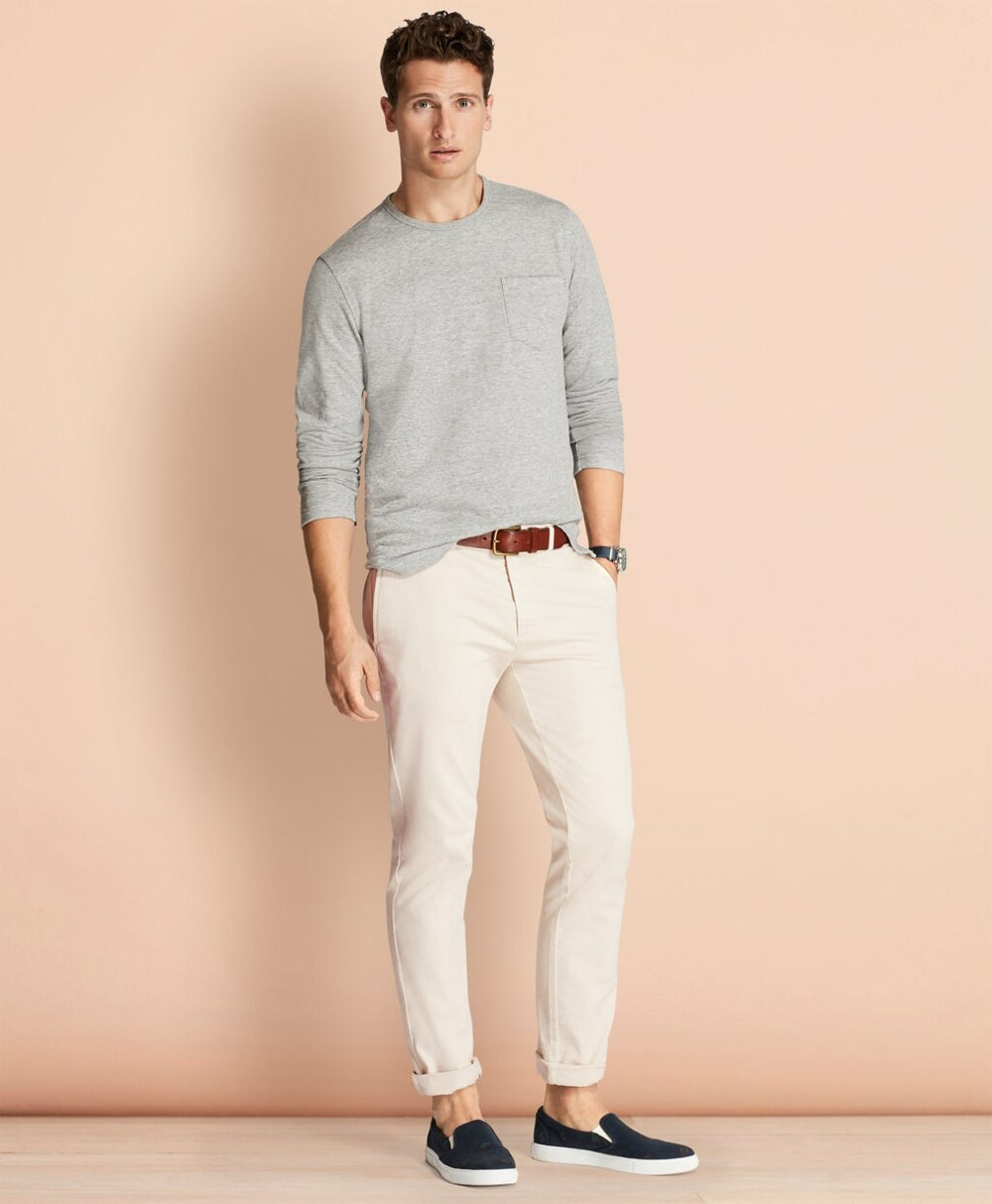 Brooks Brothers Men Slim-Fit Garment-Dyed Stretch Chinos
