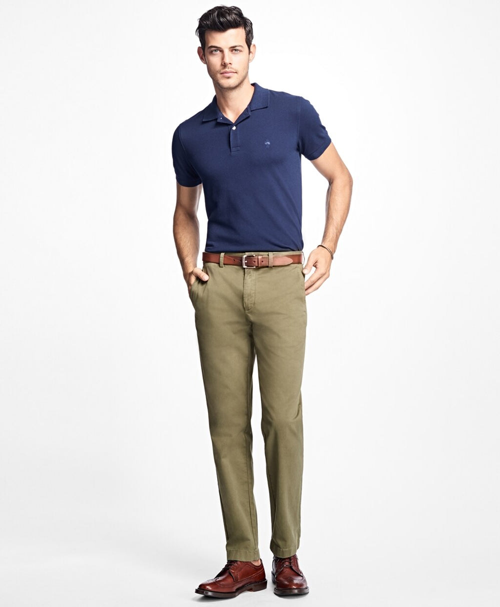 Brooks Brothers Men Garment-Dyed Stretch Chinos