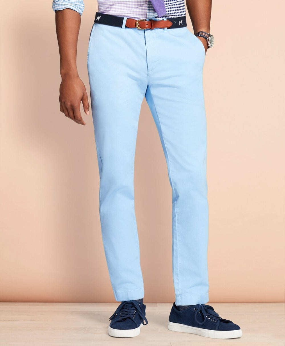 Brooks Brothers Men Slim-Fit Garment-Dyed Stretch Chinos